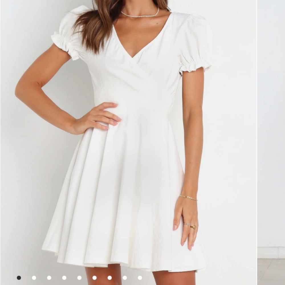 Elegant White Wrap Dress